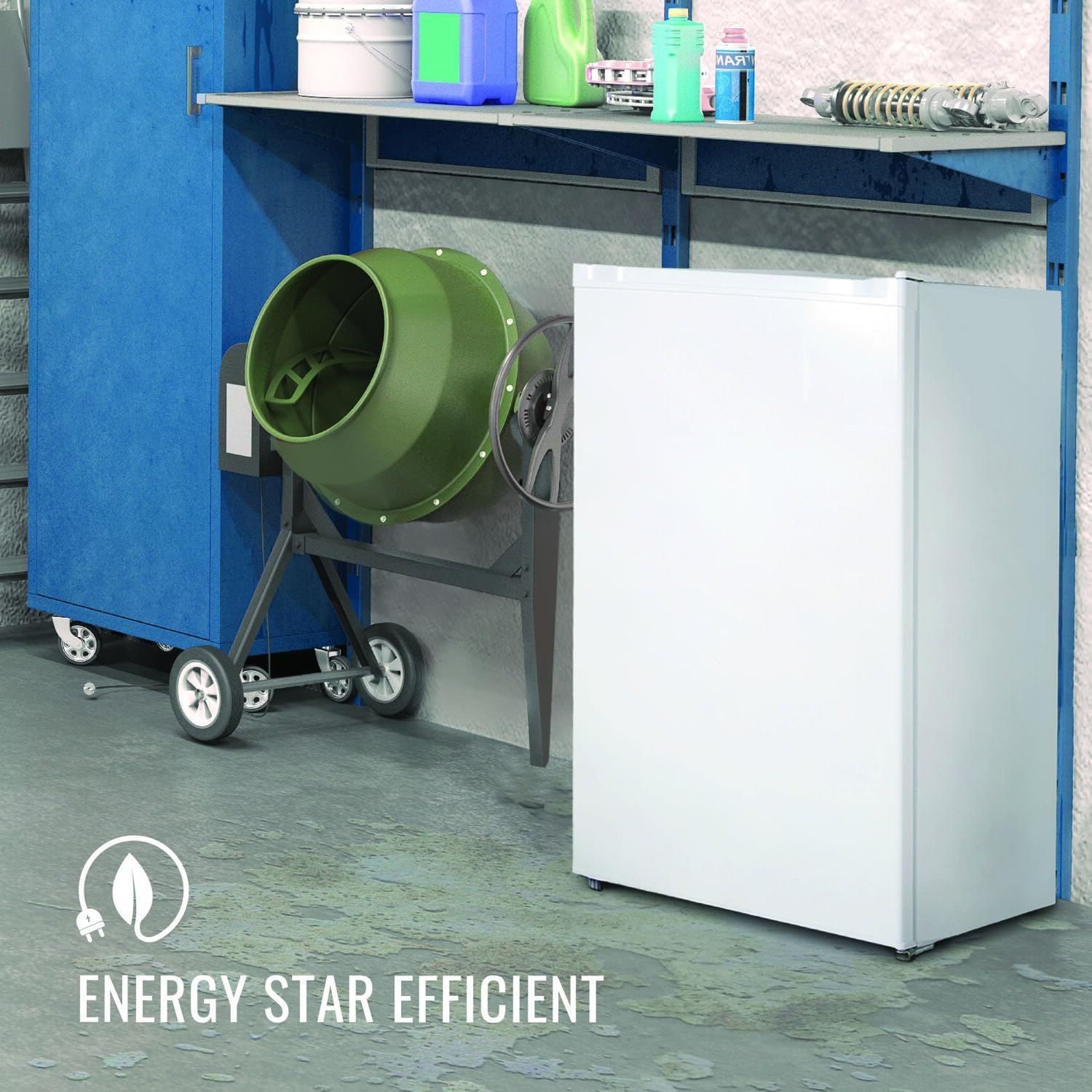 Keystone Energy Star 4.4-Cu. Ft. Single-Door Small Refrigerator with Freezer Compartment, Compact Drink and Snack Mini Fridge for Dorm Room, Bedroom