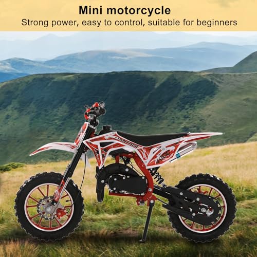 49cc Dirt Bike for Adults & Kids,Kids Dirt Bike Mini Dirt Bikes,2-Stroke Gas Power Motocross Off-Road, Mini Pit Bike with Front Rear Disc Brakes