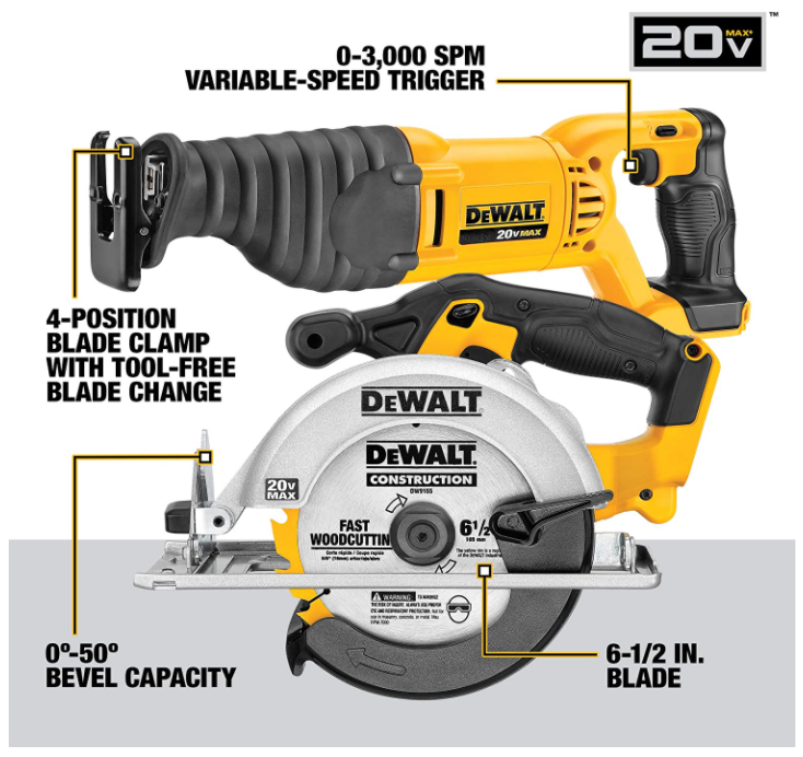 DEWALT 20V Max Cordless Drill Combo Kit, 10-Tool (DCK1020D2)