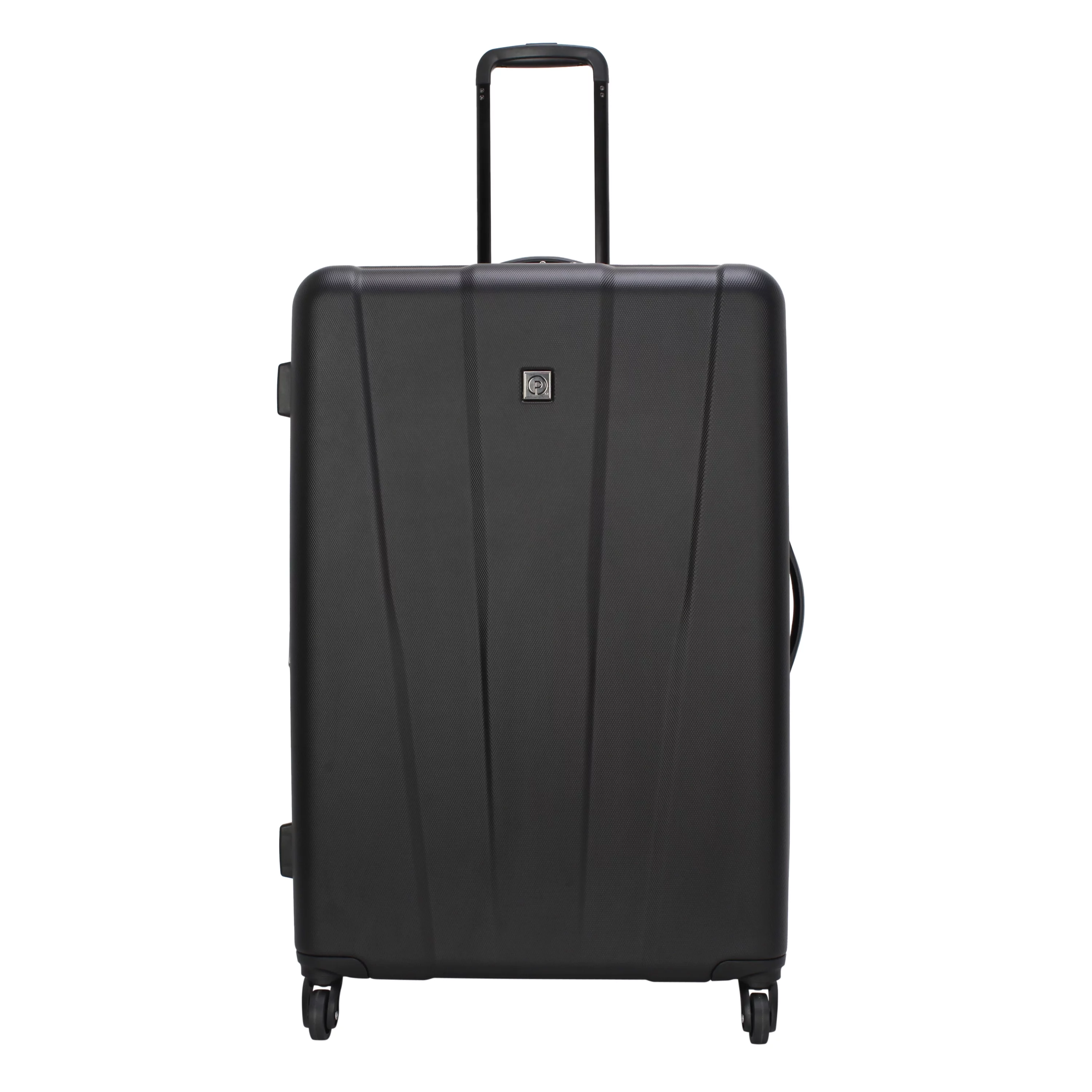 Protege 3 Piece Traveling Hardside Value Luggage Set, Black, 28" checked luggage, 20" carry-on luggage and 18" duffel