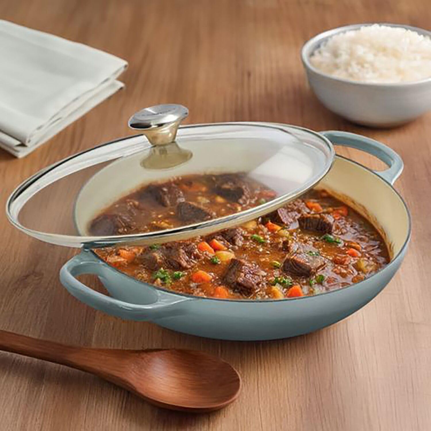 Le Creuset Buffet Casserole with Glass Lid, 3.5 qt. , Sea Salt