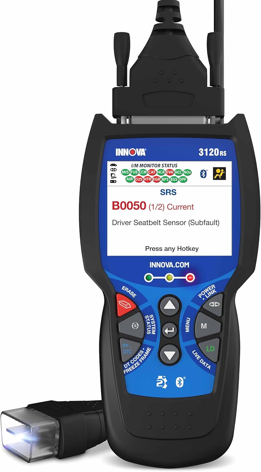 Innova 3120RS Code Scanner - Professional OBD2 Scanner - Smog Test Scan Tool - ODB1 Adapters - RepairSolutions2 App