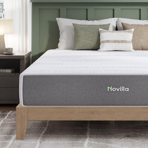 Novilla Twin Mattress, 12 Inch Gel Memory Foam Mattress Twin in a Box, Bamboo Charcoal Foam & Breathable Soft Cover for Clean, Peaceful Sleep