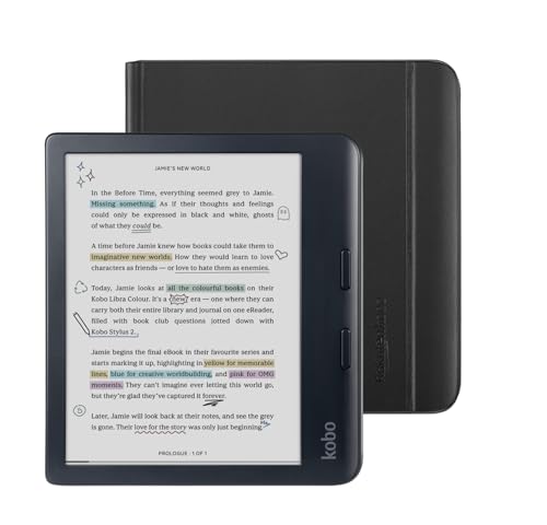 Kobo Libra Colour Black eReader with Case Bundle - Radiant Selections