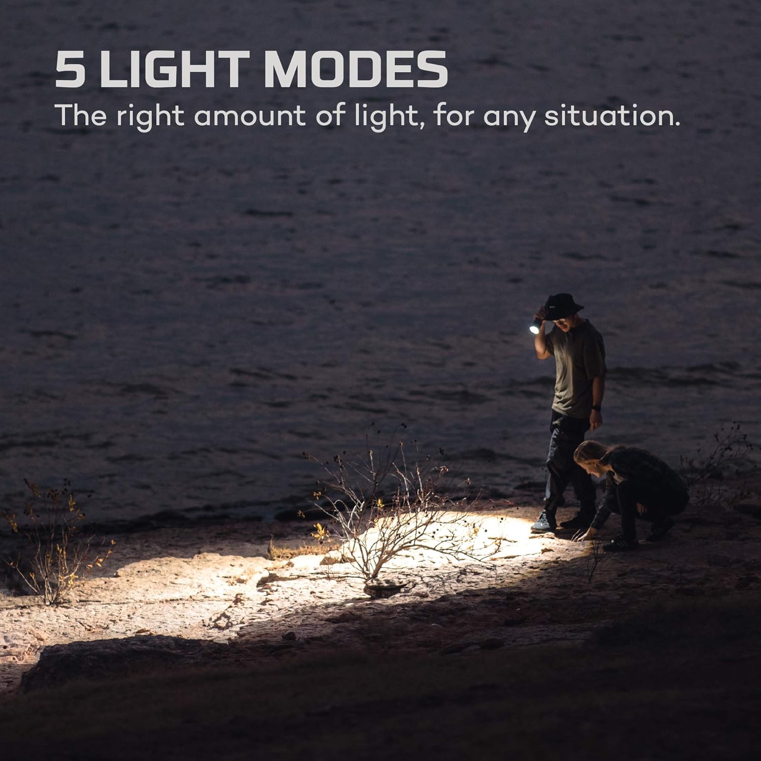 NEBO Redline 12K lumen (12000 lumen) rechargeable high power adjustable beam LED flashlight FLT-1007 with EdisonBright USB powered LED reading light