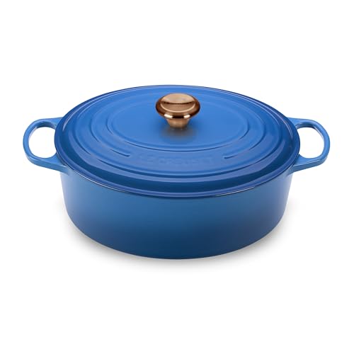 Le Creuset Signature 8-quart Oval Dutch Oven with Copper Knob - Enameled Cast Iron (Marseille)