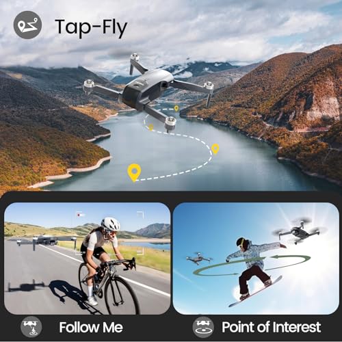 Drones with Camera for Adults 4k, WF31 GPS RC Drone FPV Foldable Quadcopter for Beginner with Brushless Motor, 5G Wi-Fi Transmission, Auto Return