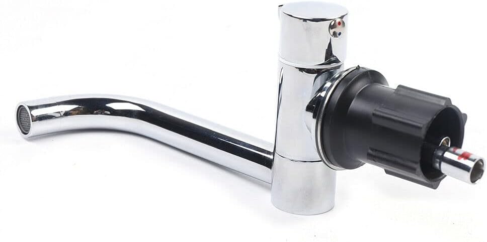 RV Caravan Sink, Stainless Steel Sink Hand Wash Basin Kitchen Basin Sink + Glass Lid+ Cold&Hot Faucet for Camper Boating Trailer Accessories