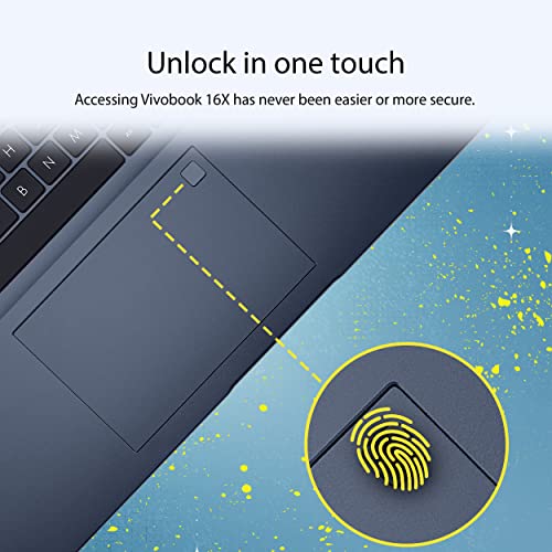 ASUS VivoBook 16X Laptop, 16” WUXGA (1920 x 1200) 16:10 Display, AMD Ryzen 5 5600H CPU, AMD Radeon™ Vega 7 Graphics, 8GB RAM, 512GB SSD