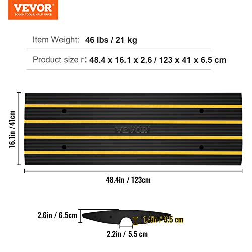 VEVOR Curb Ramp for Driveway, 2 Pack Heavy Duty 32000 lbs Weight Capacity Car Ramp
