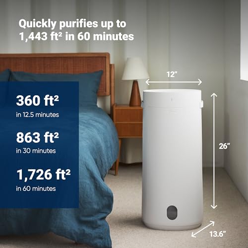 BLUEAIR Air Purifier for Small Room, Bedroom, Home, Cleans 926 sqft in one hour, HEPASilent Air Cleaner for Pets, Allergens, Virus, Dust, Mold