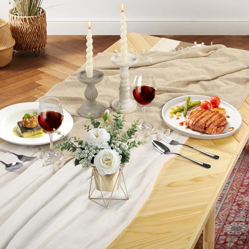 Folding Picnic Table with Table Runner, Portable Boho Low Picnic Table for Indoor Outdoor, 60" x 30" Wooden Table with Adjustable Heights for Camping