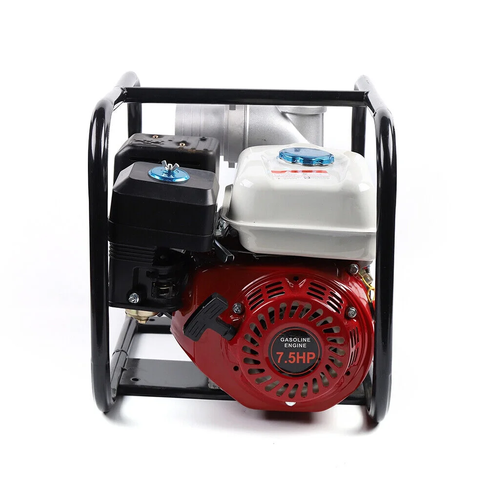 Portable Gasoline Water Pump 210CC 7.5HP High Pressure Transfer Agricultural Irrigation