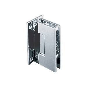 CRL Gen537sc Satin Chrome Geneva 537 Series Wall Mount Full Back Plate Standard Hinge with 5 Degree Offset, Silver