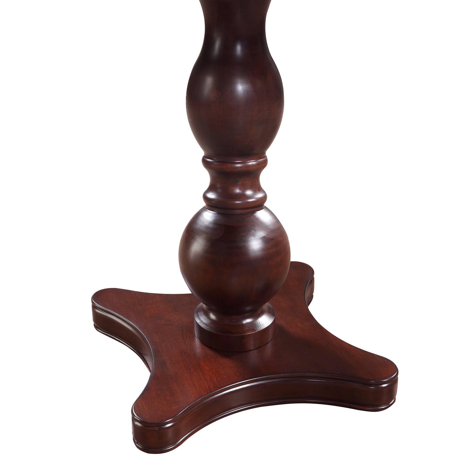 Carmelli NG2995 Fortress Chess Checkers u0026 Backgammon Pedestal Game Table u0026 Chairs Set - Mahogany