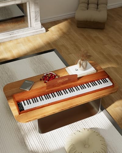 Digital Piano Keyboard for Beginners,Full Size 88 Key Semi-Weighted Keyboard Electric Piano with Stand,Power Adapter,Sheet Music Stand,Pedal