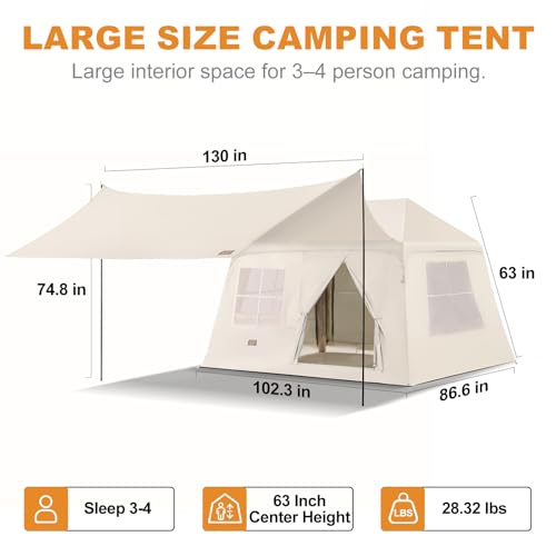 Inflatable Tents for Camping, Large Blow Up Tents for Camping Easy Set Up