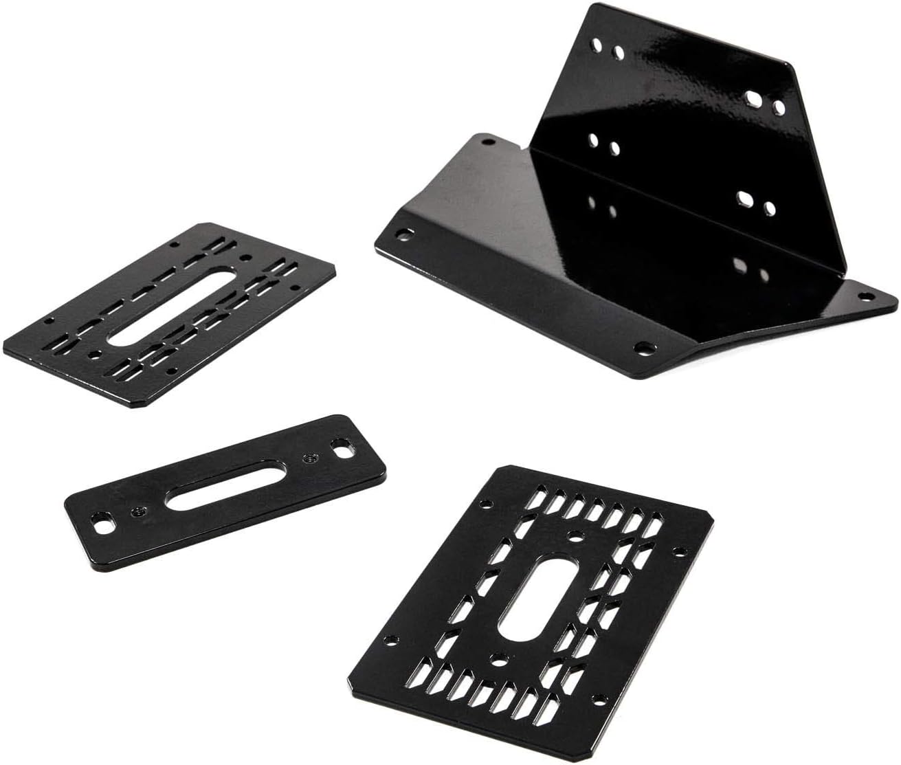 SuperATV 6000 LB Black Ops Winch with Heavy Duty Winch Mounting Plate for 2017+ Polaris Ranger 1000 / Ranger XP 1000 / Ranger XP 1000 Crew | Complete