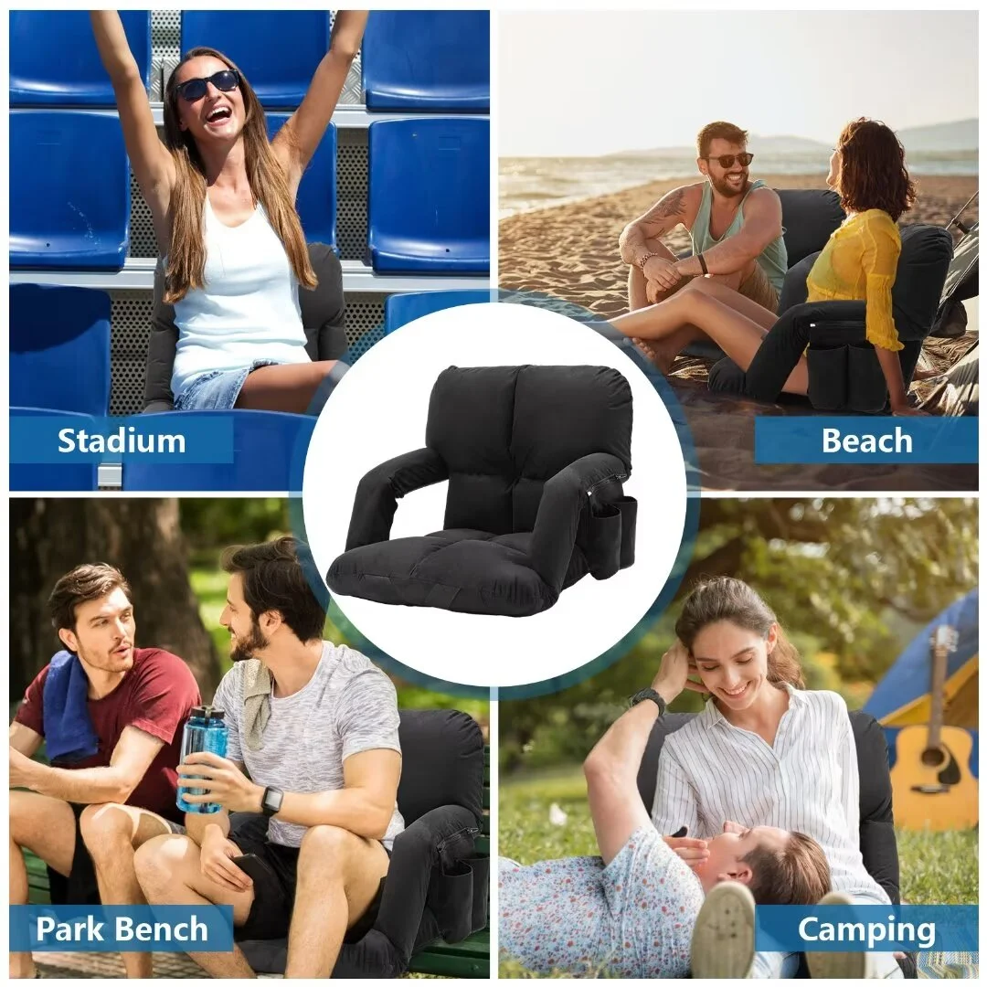 Docred Heated Stadium Seats for Bleachers with Back Support, Benches Portable Reclining Stadium Seats