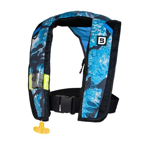 BLUESTORM Stratus 35 Inflatable Life Jacket PFD for Adults | US Coast Guard (USCG) Approved Automatic Self Inflating Life Vest Preserver with Manual