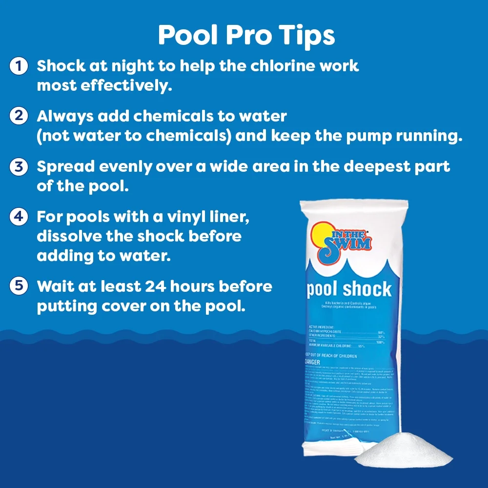 In The Swim Pool Shock – 68% Cal-Hypo Granular Sanitizer for Crystal Clear Water – Defends Against Bacteria, Algae, and Microorganisms
