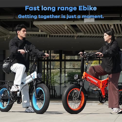 1500W Folding Electric Bike for Adults, 52V 20AH Large Removable Battery E Bike, 30+MPH, 80 Miles Max Range, 20" x4.0 Fat Tire Ebike