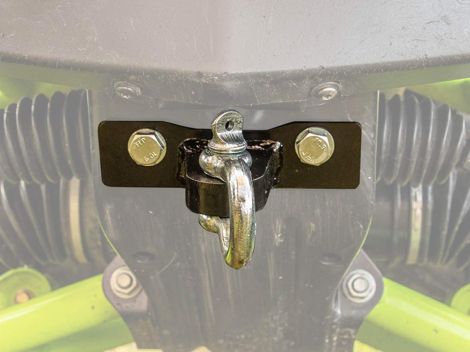 SuperATV Hitch Plate/Front Tow Hook for 2018+ Textron Wildcat XX | 2020+ Tracker XTR1000 | Mounts Directly to Frame | Includes Zinc-Plated Steel