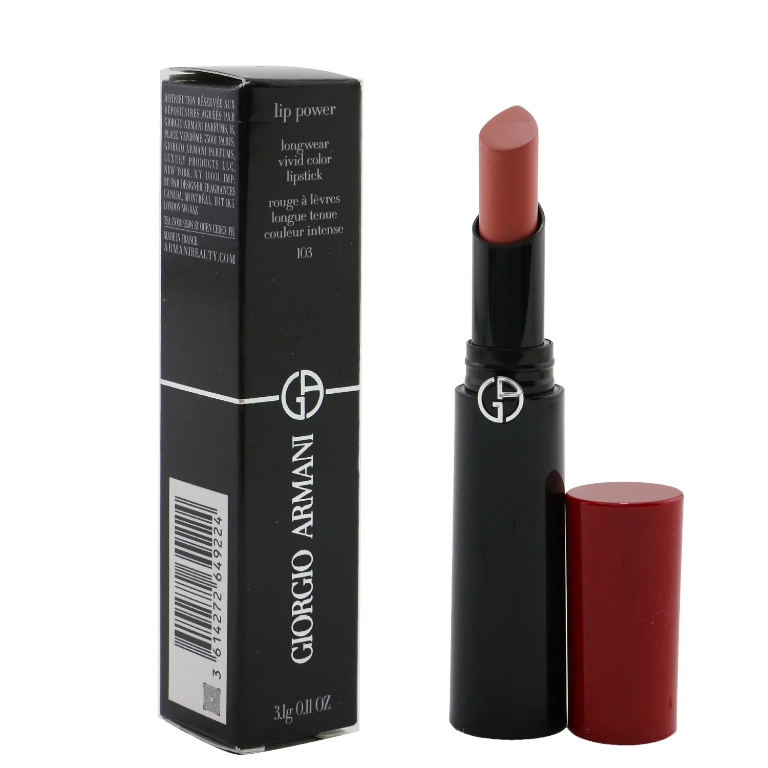 Giorgio Armani Lip Power Longwear Vivid Color Lipstick - # 404 Tempting  3.1g/0.11oz