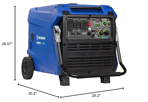 Westinghouse 11000 Peak Watt Tri-Fuel Portable Inverter Generator, Remote Start, Transfer Switch Ready, Gas/Propane/Natural Gas Powered, Low THD