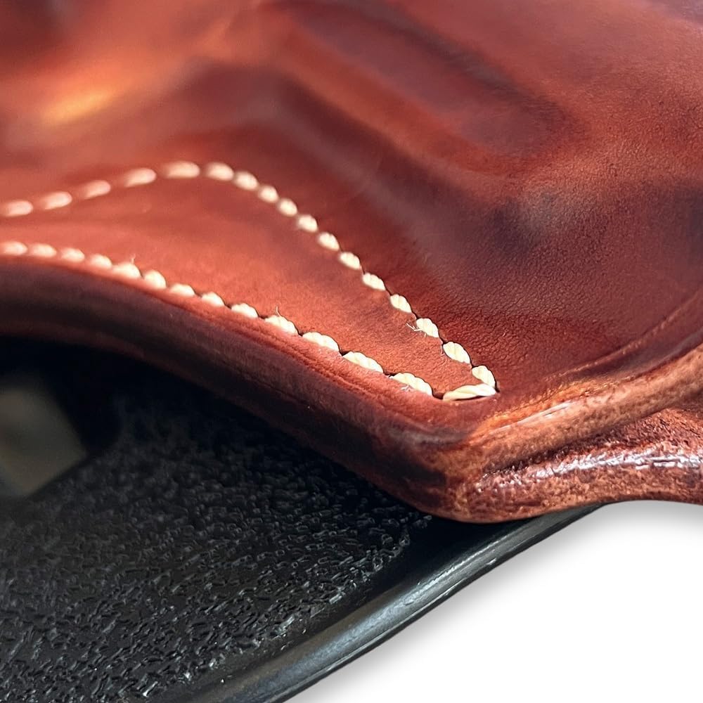 Premium Leather OWB Paddle Holster with Thumb Break Fits, Smith Wesson N-Frame Model 629/29 Classic Full Underlug Barrel 44 Magnum 5''BBL