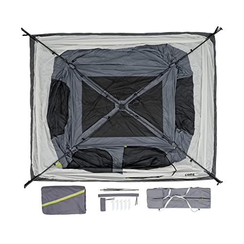 CORE Instant Cabin Tents | 6 Person / 9 Person / 10 Person / 12 Person Family Cabin Multi Room Pop Up Tents Car Camping | Included Storage Pockets
