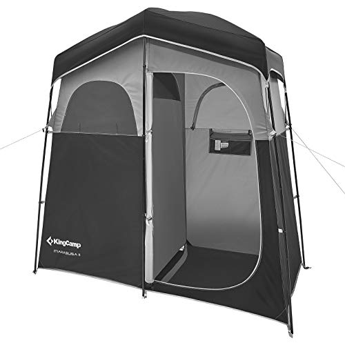 KingCamp Shower Tent, Portable Privacy Tent Outdoor Camping 1/2 Room Toilet Tents with Shower Bag & Dressing Room for Travel Beach Tailgate