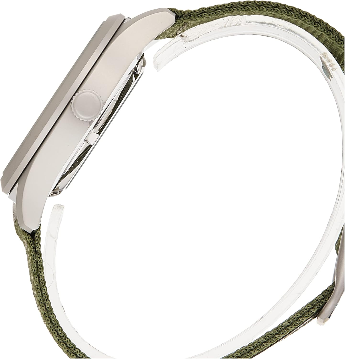 Seiko SNZG09K1 Men's Automatic Analogue Watch with Fabric Strap, Green/Green, 42 mm, Strap