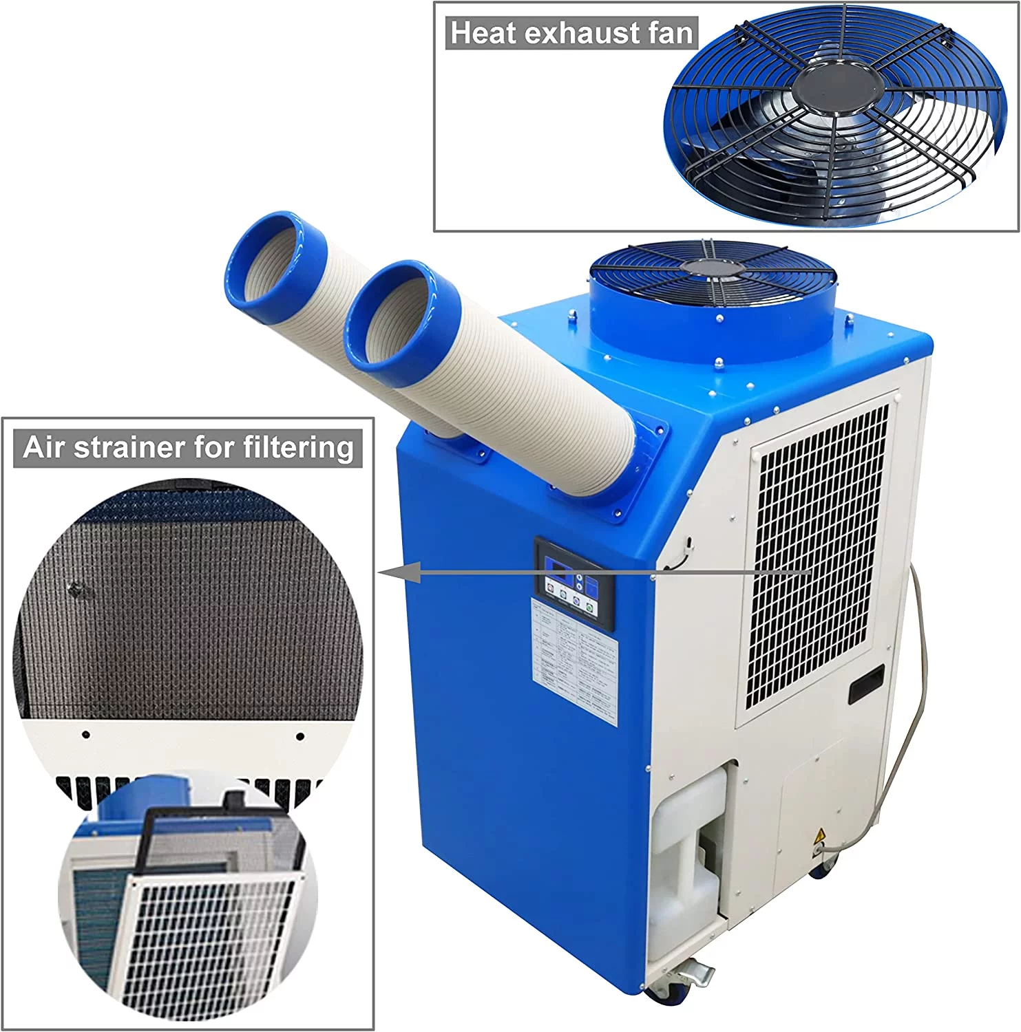 2T Ton Industrial Portable Spot Cooler Air Conditioner 220V AC 18,766 BTU