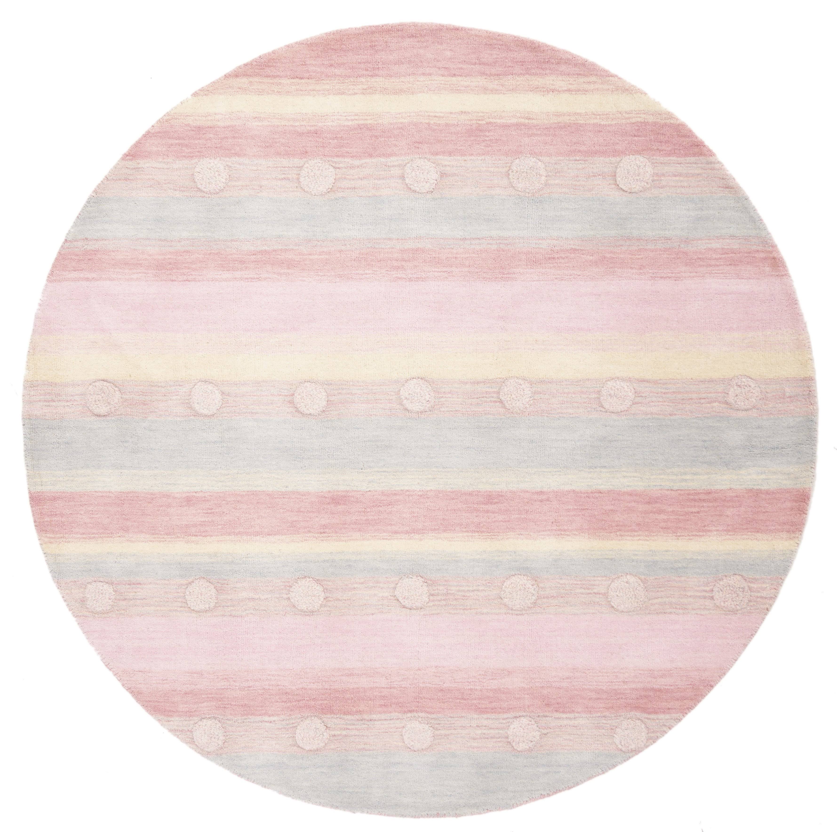 Safavieh Kids SFK801M Light Blue / Pink - 5& W x 5& L Square