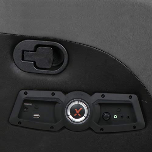 X Rocker Gamma Recliner Gaming Chair, 2.1 Bluetooth Audio System, Headrest Mounted Speakers, Built-in Footrest and Cupholder, 718001