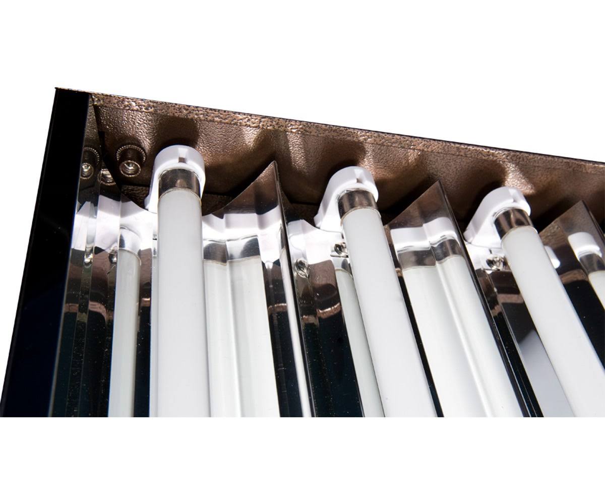 Hydrofarm FLP44 T5 Designer 4ft 4 Tube Fixture with Bulbs