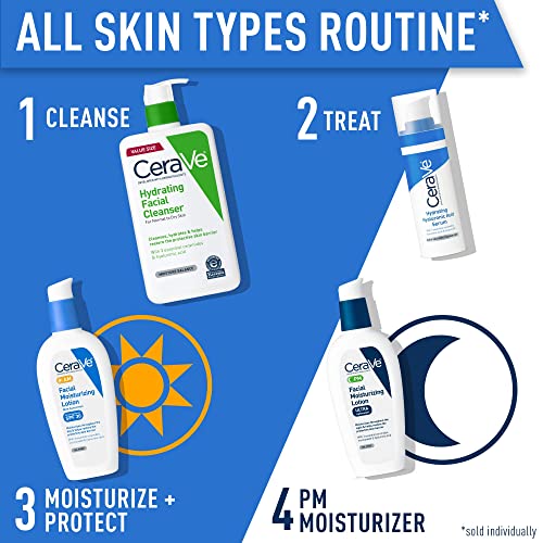 CeraVe AM Facial Moisturizing Lotion with SPF 30 | Oil-Free Face Moisturizer with SPF | Formulated with Hyaluronic Acid