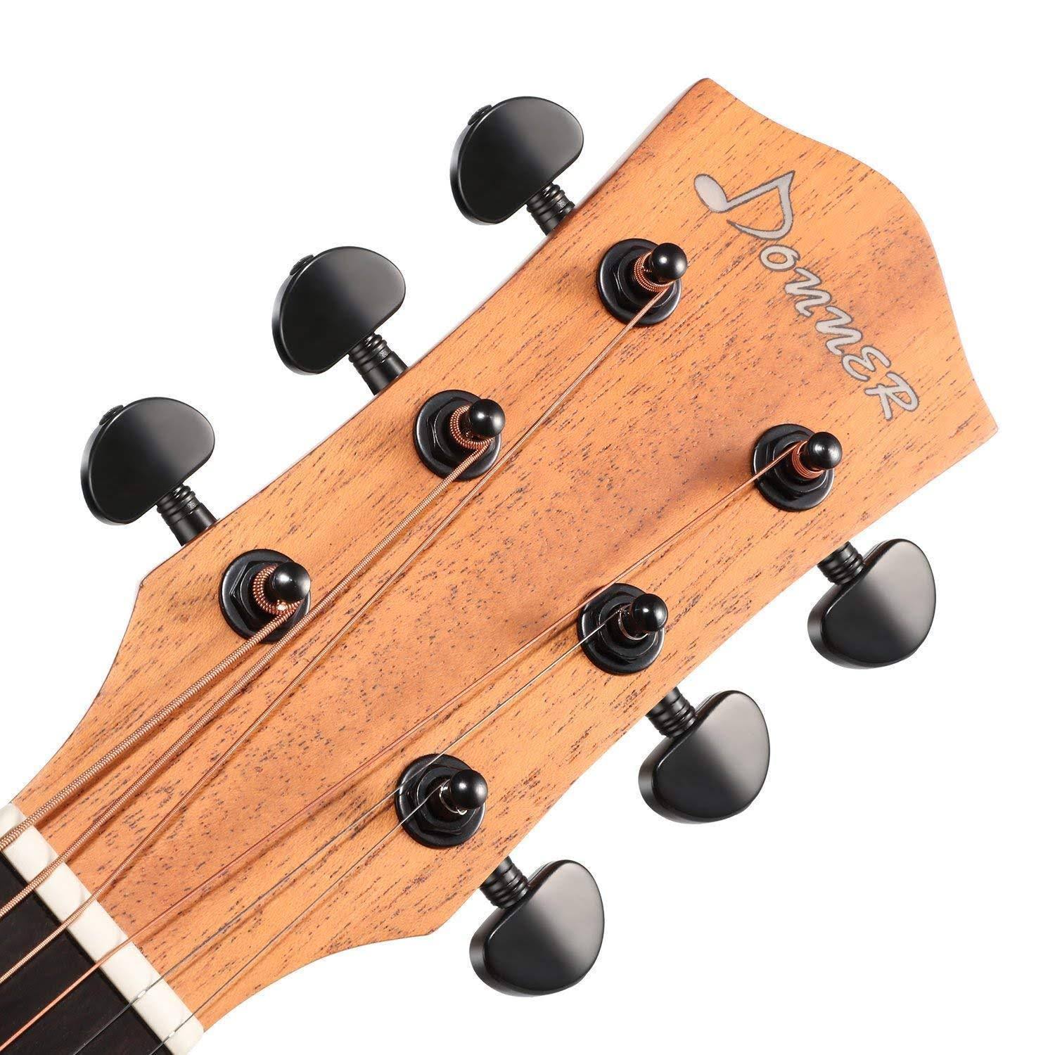 Donner DAG-1C Beginner Acoustic Guitar Full size, 41x22 Cutaway Guitar Bundle with Gig Bag Tuner Capo Picks Strap String