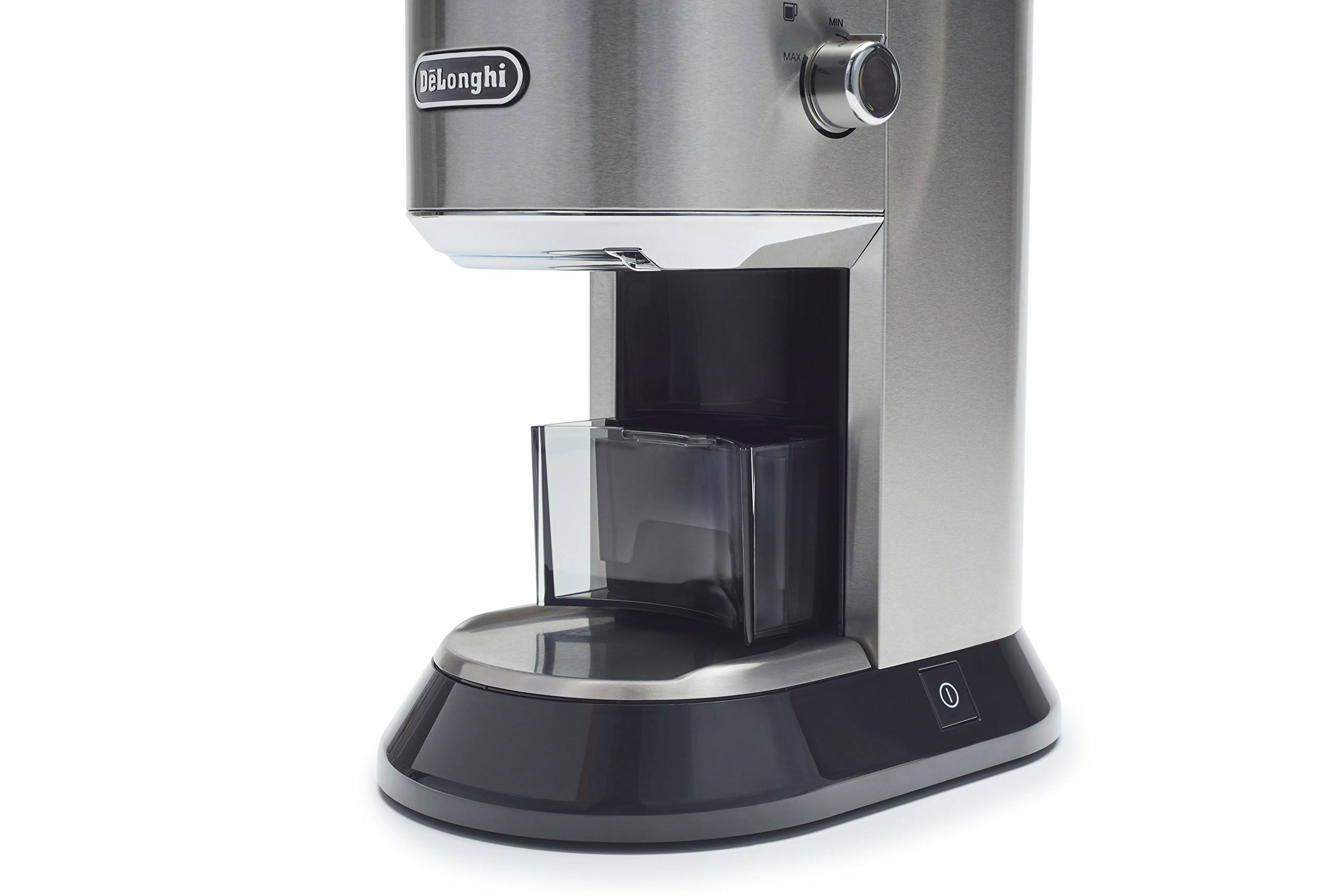 DeLonghi America KG521 Dedica Conical Burr Grinder with Porta Filter Attachment, Silver