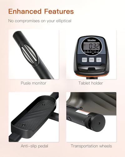 Niceday Elliptical Exercise Machine, Elliptical Machine for Home, Magnetic Elliptical Trainer with 15.5IN-19IN Stride, 16 Resistance Levels