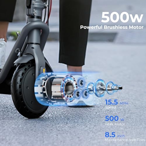 Jasion JS2/PRO Electric Scooter, 25 Miles Range, 22MPH Max Speed, 850W Peak Adult Escooter, 8.5"/10" Solid Tires Fast Folding E-Scooter