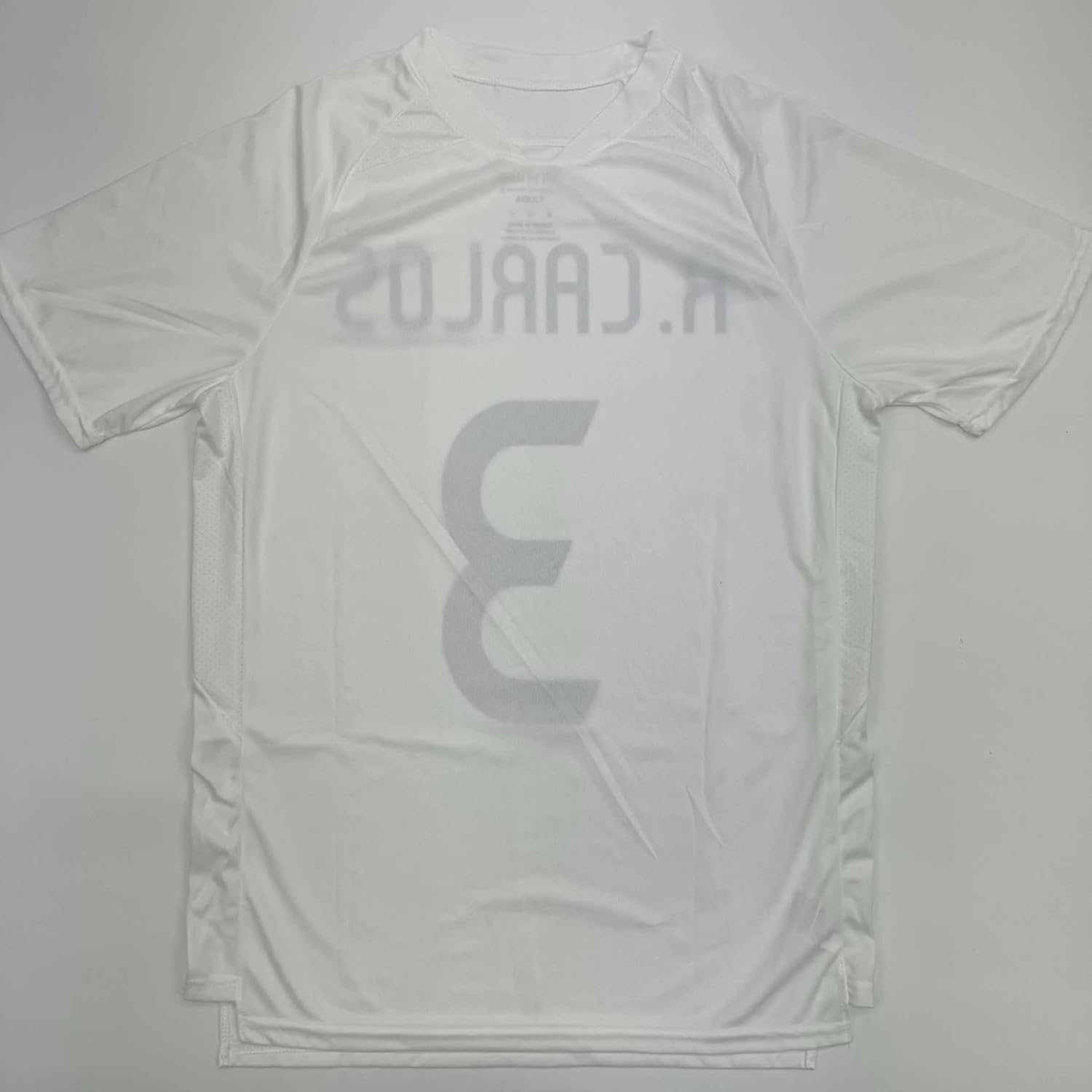 Autographed/Signed Roberto Carlos Real Madrid White Soccer Jersey Beckett BAS COA