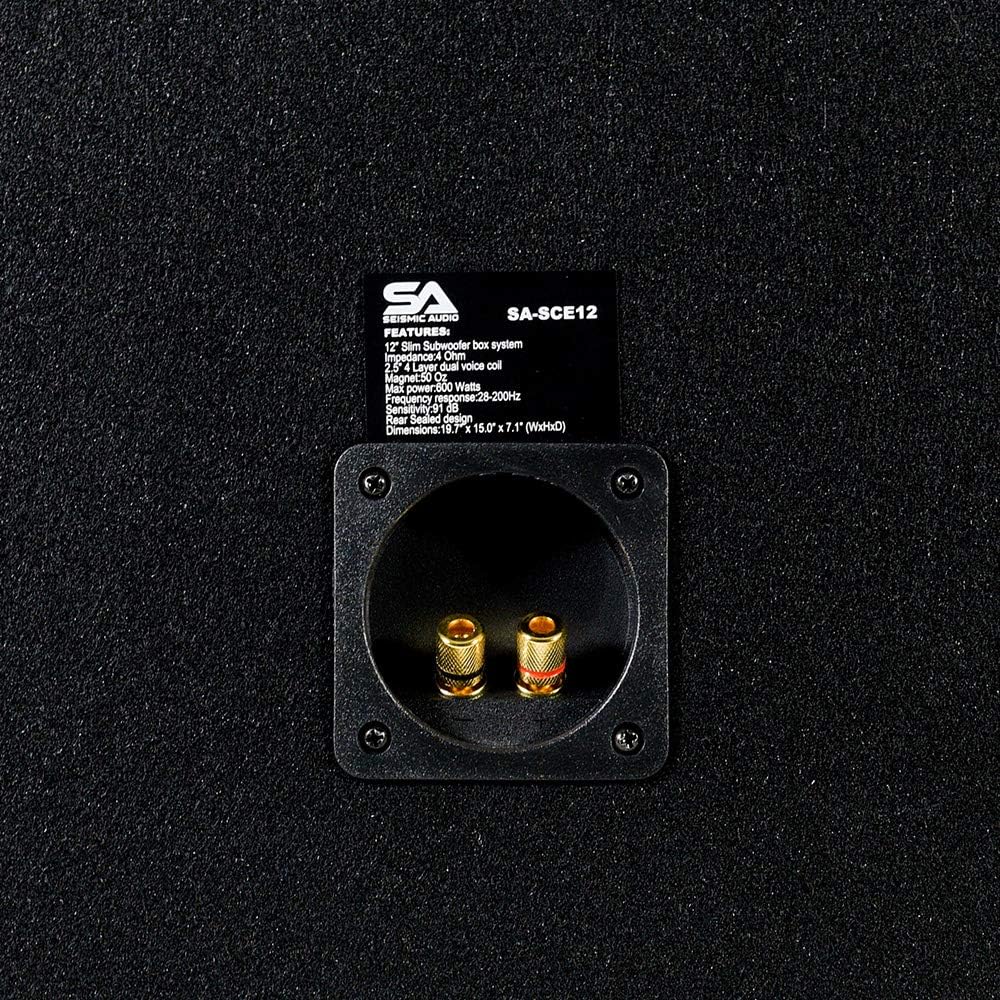 Seismic Audio - SA-SCE08-8 Inch 400 Watt Slim Shallow Mount Car Truck Audio Subwoofer Enclosure