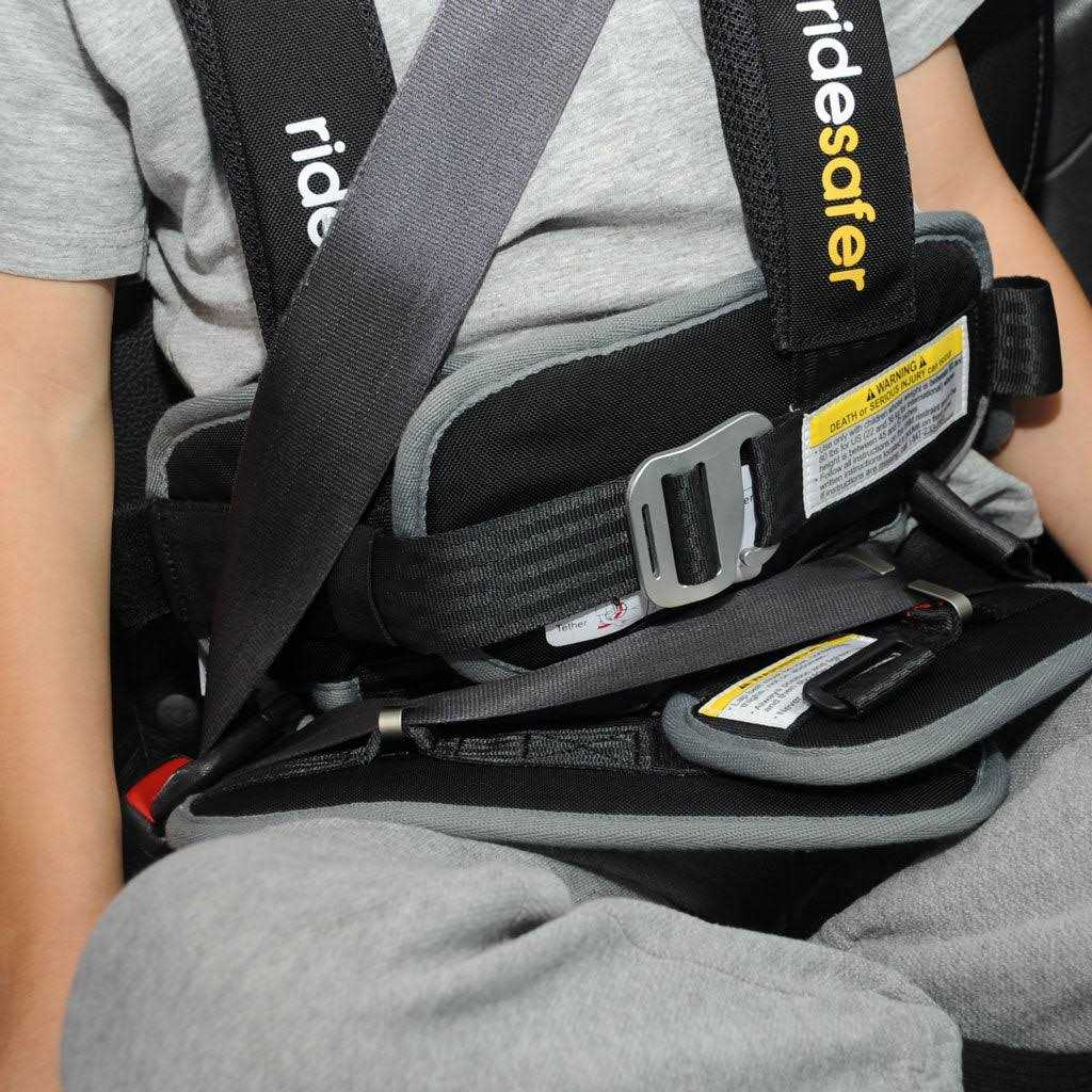 RideSafer Ride Safer Travel Vest with Zipped Backpack-Wearable, Lightweight, Compact, and Portable Car Seat. Perfect for Everyday use or Rideshare