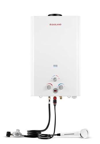 GASLAND BE158 Propane Tankless Water Heater 6L, Outdoor Portable Hot Water Heater, Overheating Protection, Easy to Install
