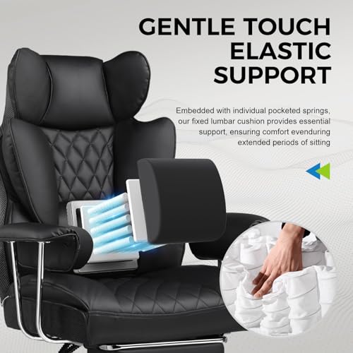 GTRACING Gaming Chair,Office Chair with Pocket Spring Lumbar Support