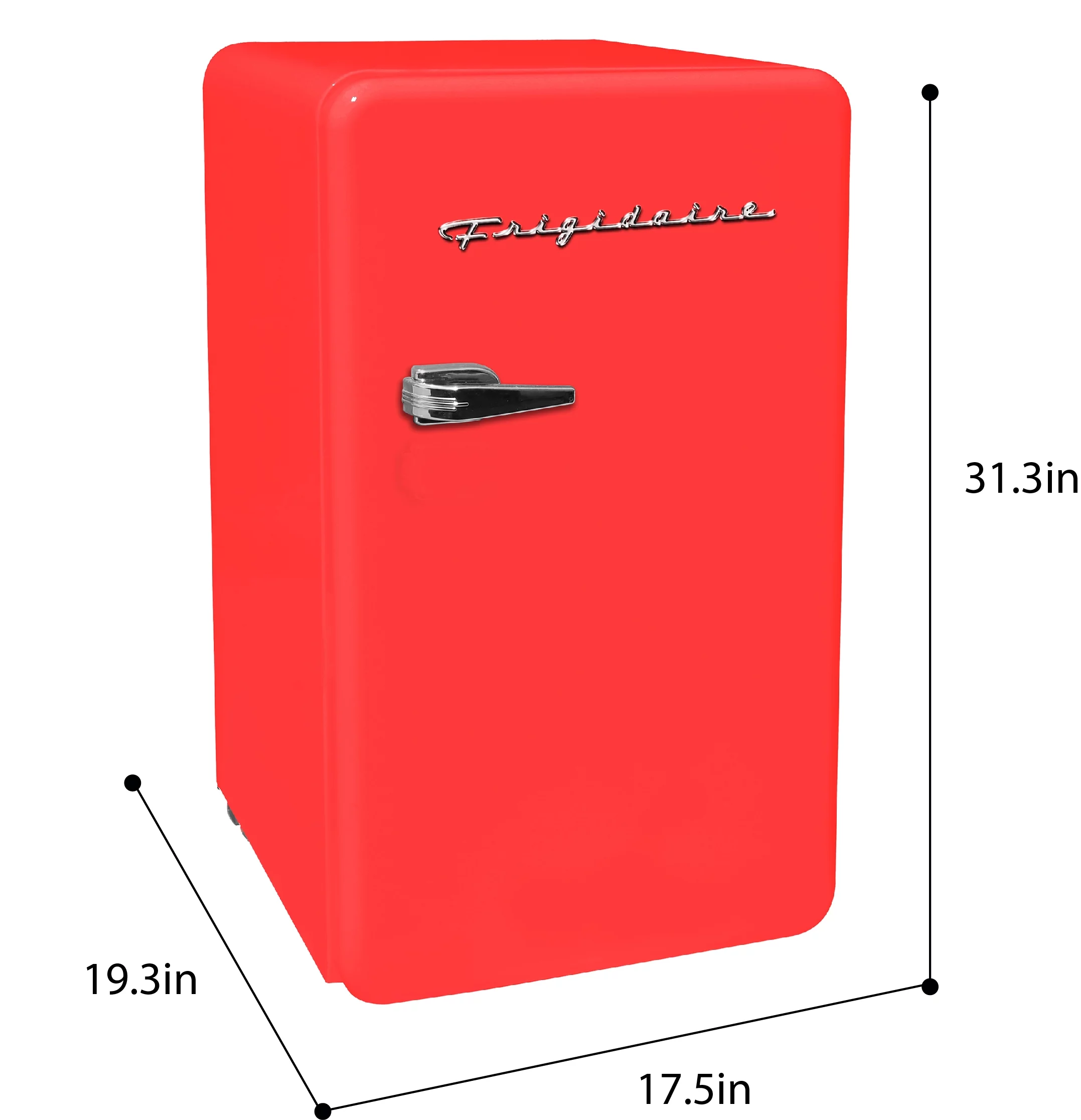 Frigidaire 3.2 cu ft Single Door Retro Compact Fridge EFR372, Pink