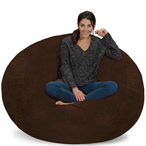 Chill Sack Bean Bag Chair - 5' Giant Memory Foam Lounge Chair with Soft Microfiber Cover – Cozy Furniture for Living Room, Dorm
