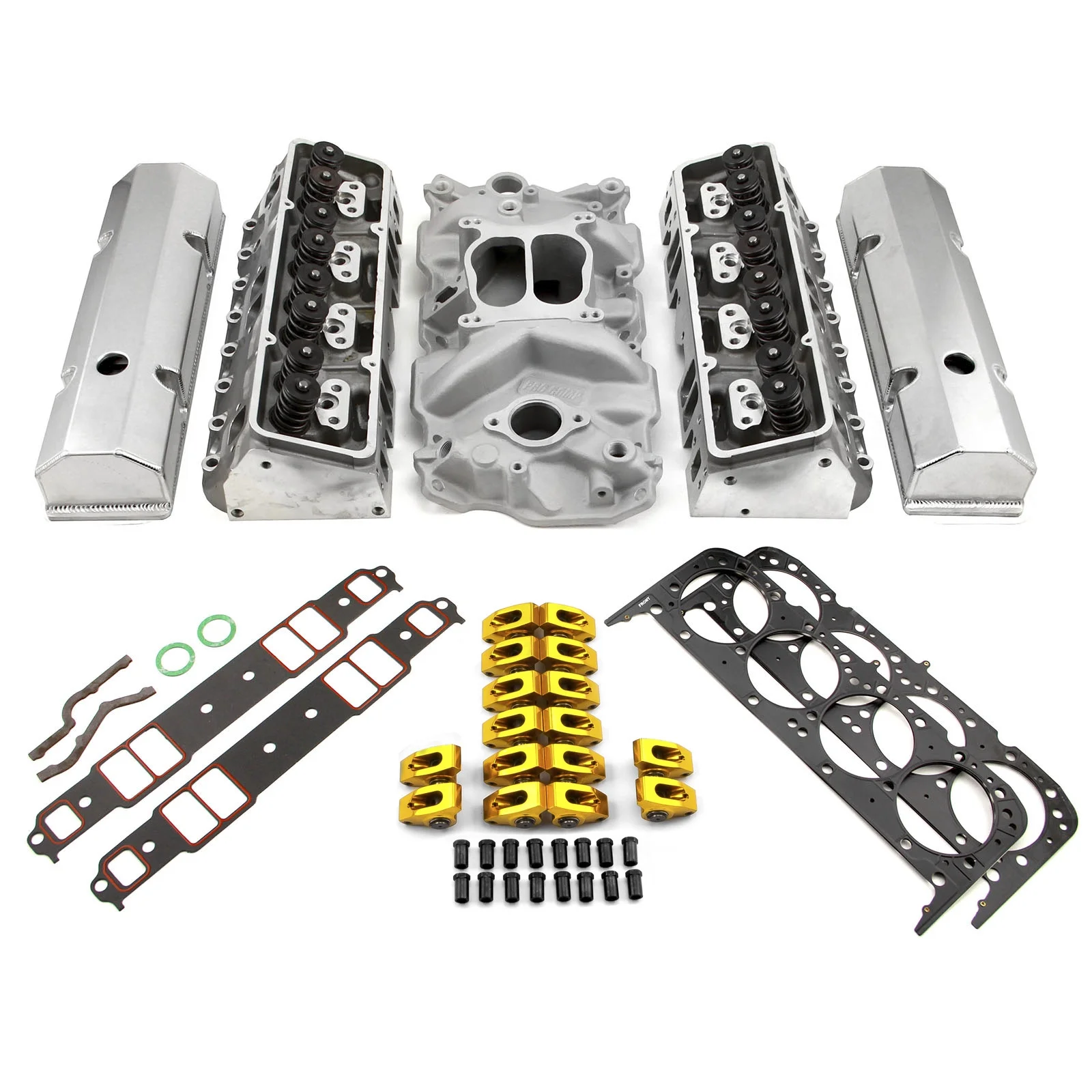 Speedmaster PCE435.1001.02 Fits Chevy SBC 350 Hyd FT 210cc Angle Plug Cylinder Head Top End Engine Combo Kit - Curated Treasures Market